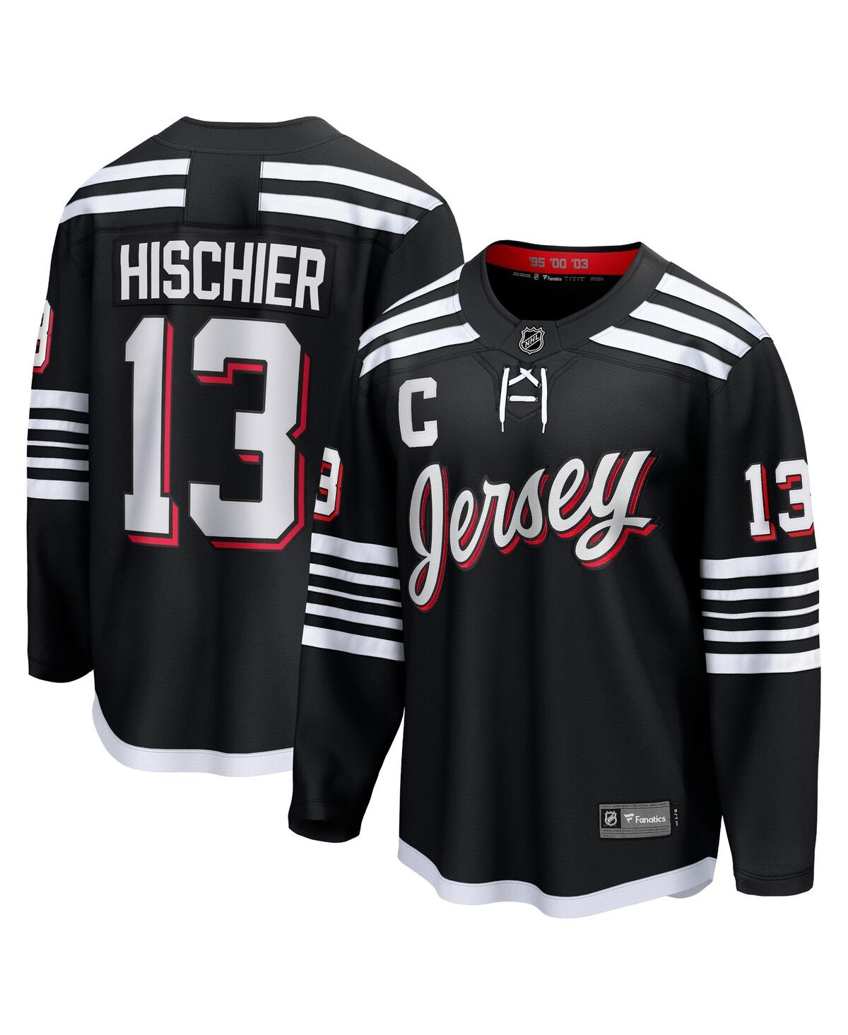 Men's Fanatics Nico HischierNew Jersey Devils Alternate Premier Breakaway Player Jersey - Black