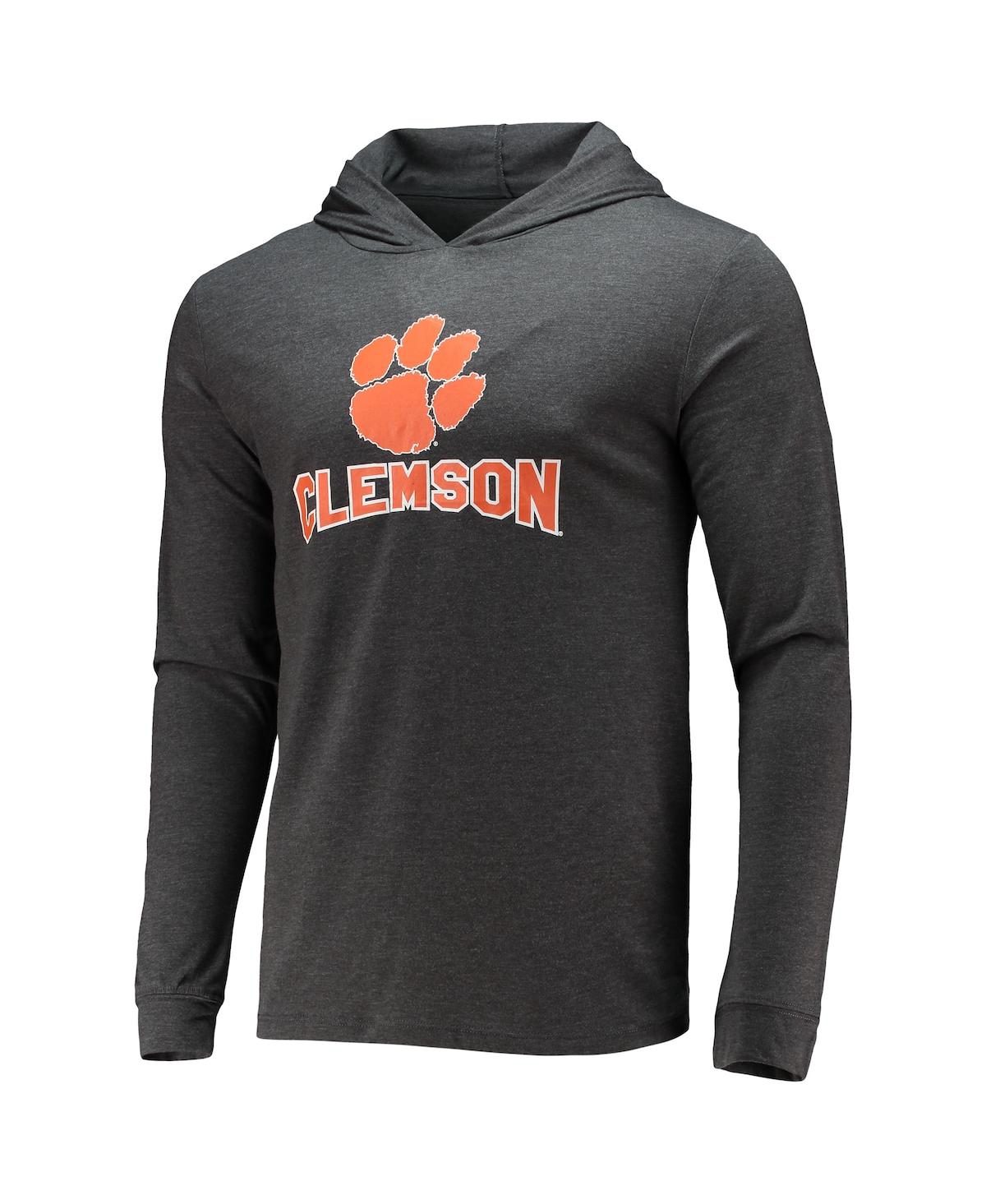 Men's Concepts Sport Charcoal Clemson Tigers Meter Long Sleeve Hoodie T-shirt and Jogger Pants Set - Charcoal