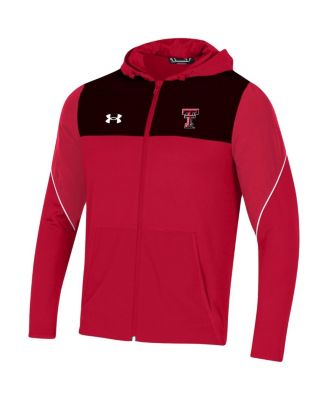 Men's Red Texas Tech Red Raiders 2021 Sideline Warm-Up Full-Zip Hoodie