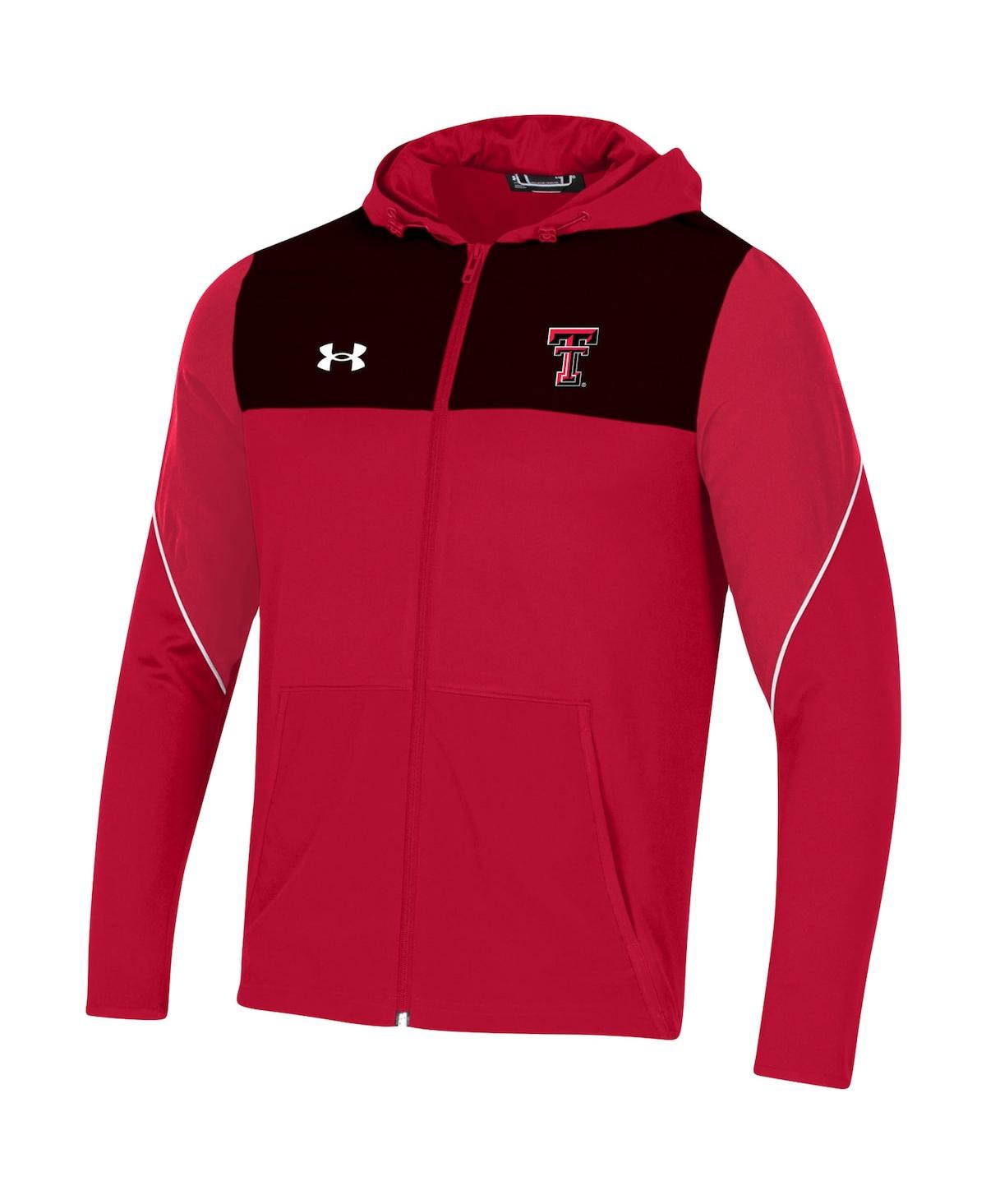 Shop Under Armour Men's  Red Texas Tech Red Raiders 2021 Sideline Warm-up Full-zip Hoodie