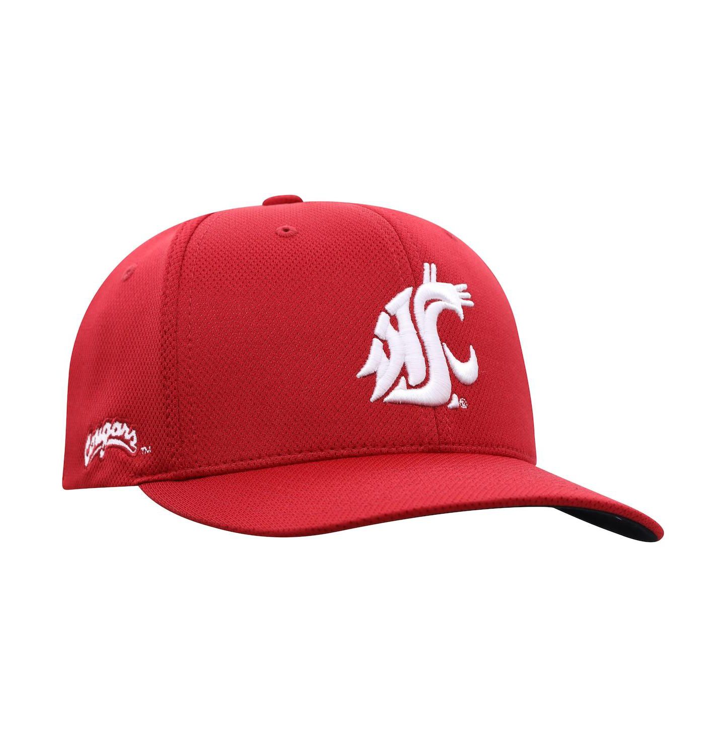 Мужская кепка Top of the World Crimson Washington State Cougars Reflex Logo Flex Hat — фото 4