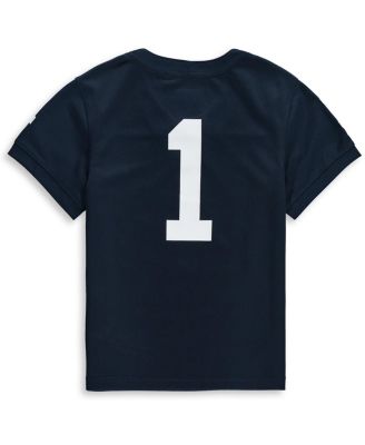 Preschool Boys and Girls #1 Navy Penn State Nittany Lions Team Replica Football Jersey