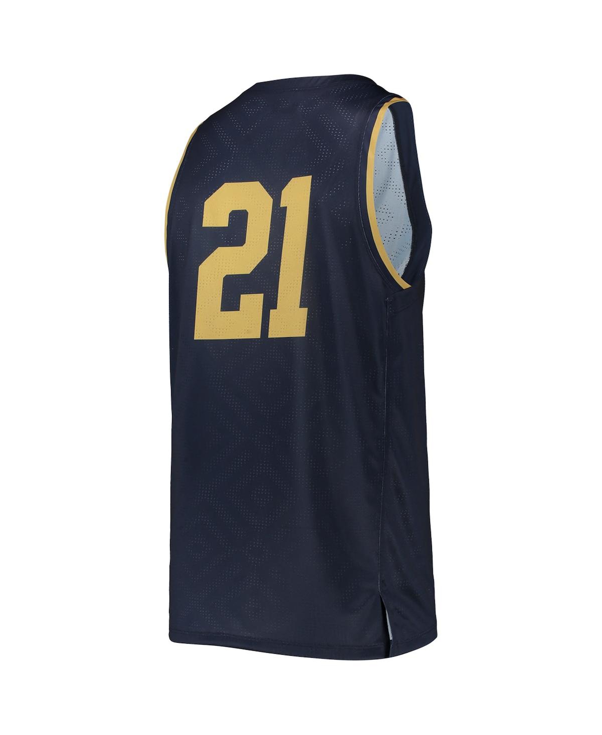 Men's Under Armour #21Notre Dame Fighting Irish Alternate Replica Basketball Jersey - Navy