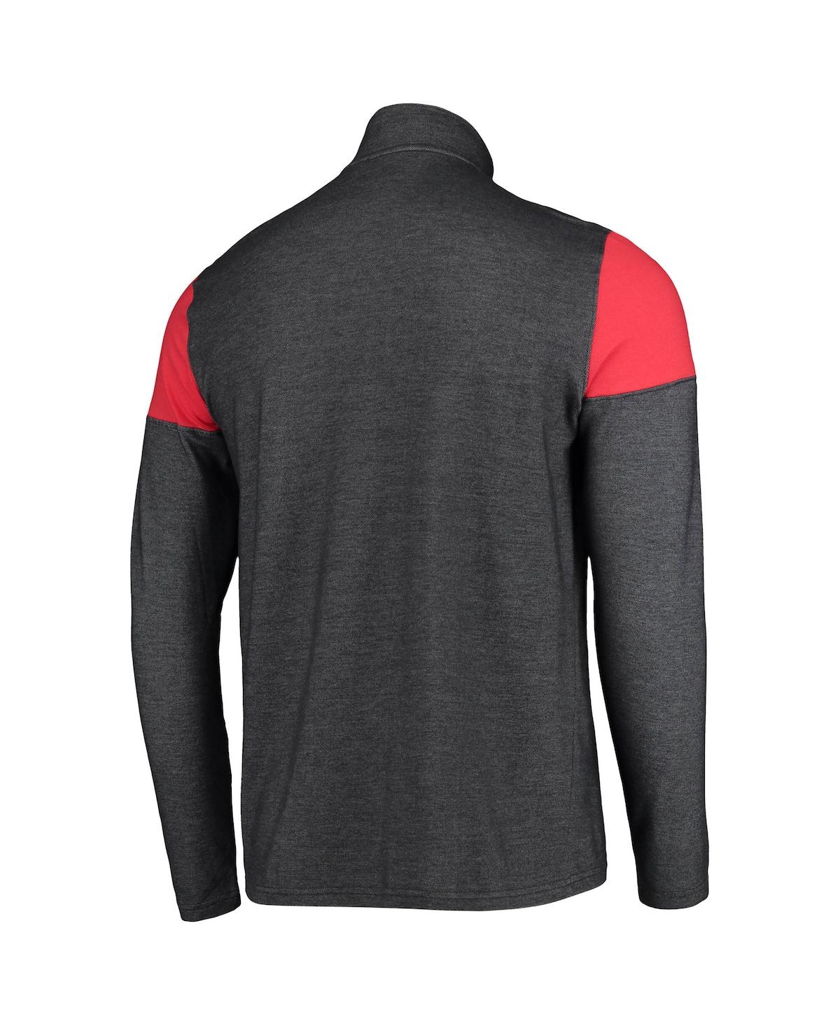 Shop Under Armour Men's  Heathered Charcoal Texas Tech Red Raiders Gameday Tri-blend Quarter-zip Jacket