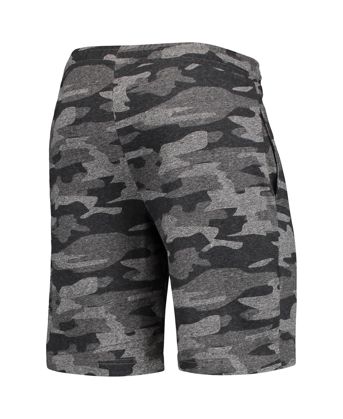 Concepts Sport Men's  Charcoal, Gray Iowa Hawkeyes Camo Backup Terry Jam Lounge Shorts In Charcoal,gray