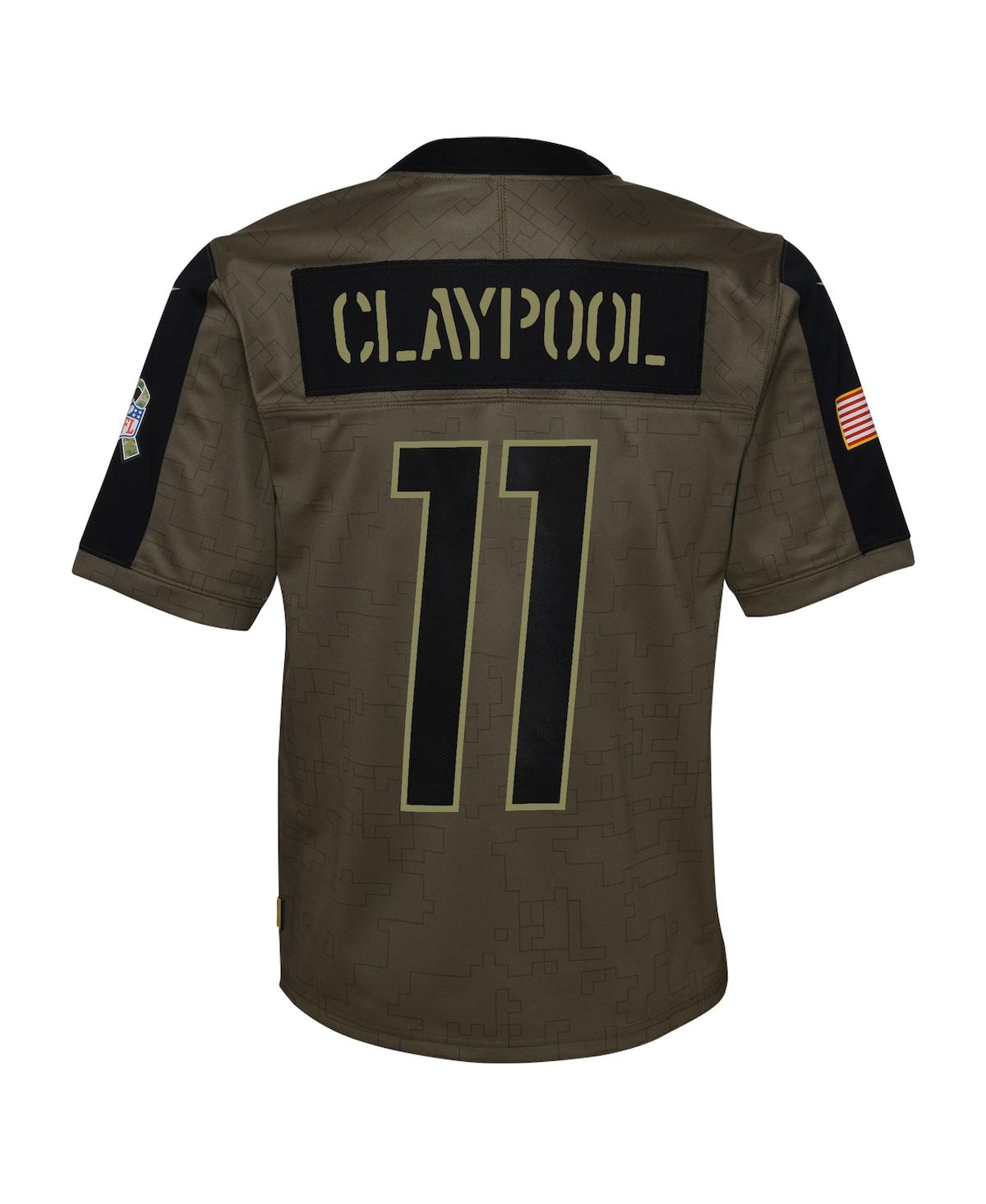 Big Boys Nike Chase ClaypoolPittsburgh Steelers 2021 Salute To Service Game Jersey - Olive