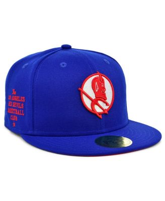 Men's Royal Los Angeles Red Devils Black Fives Fitted Hat