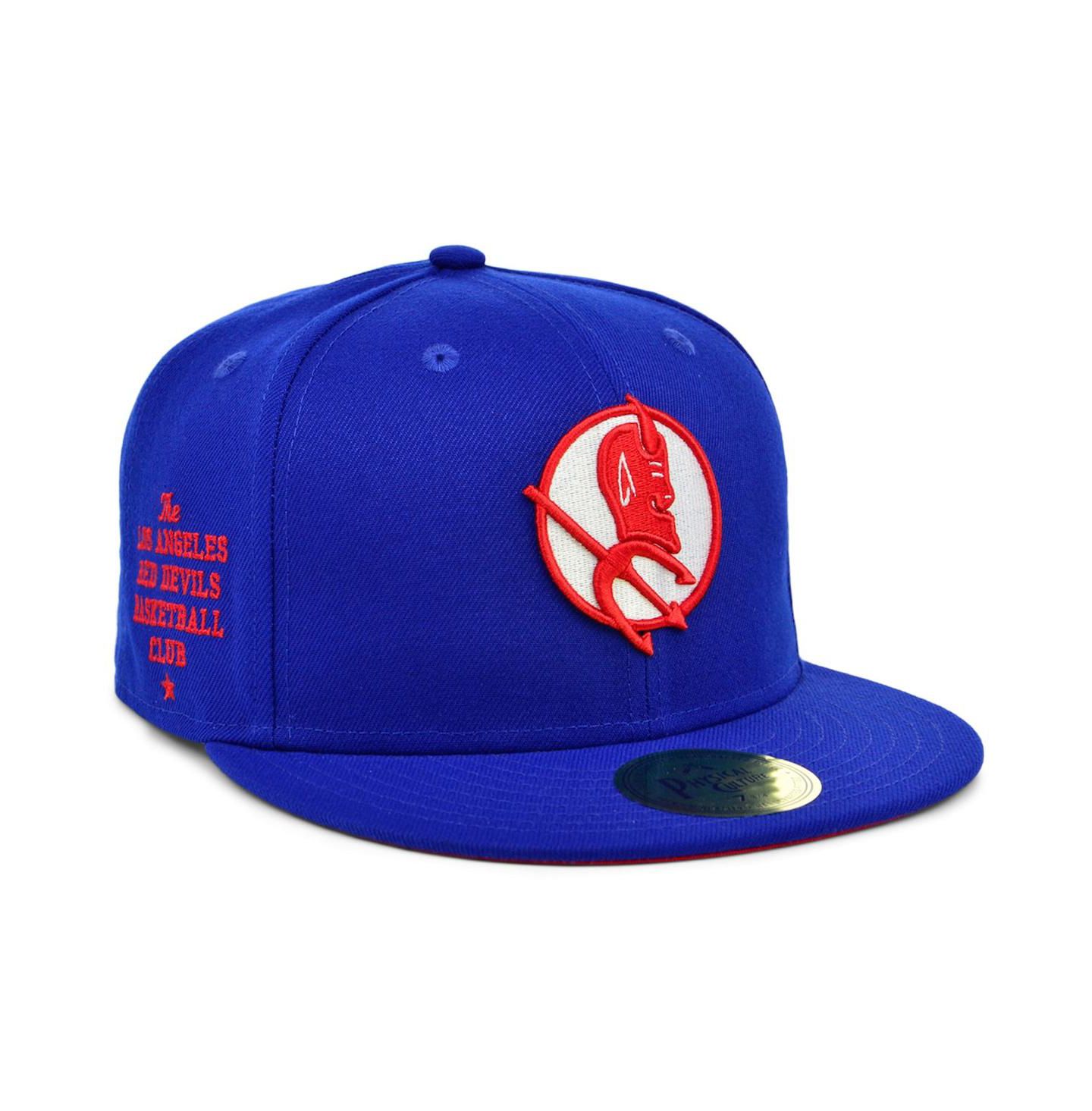 Мужская кепка Physical Culture Royal Los Angeles Red Devils Black Fives Fitted Hat — фото 4