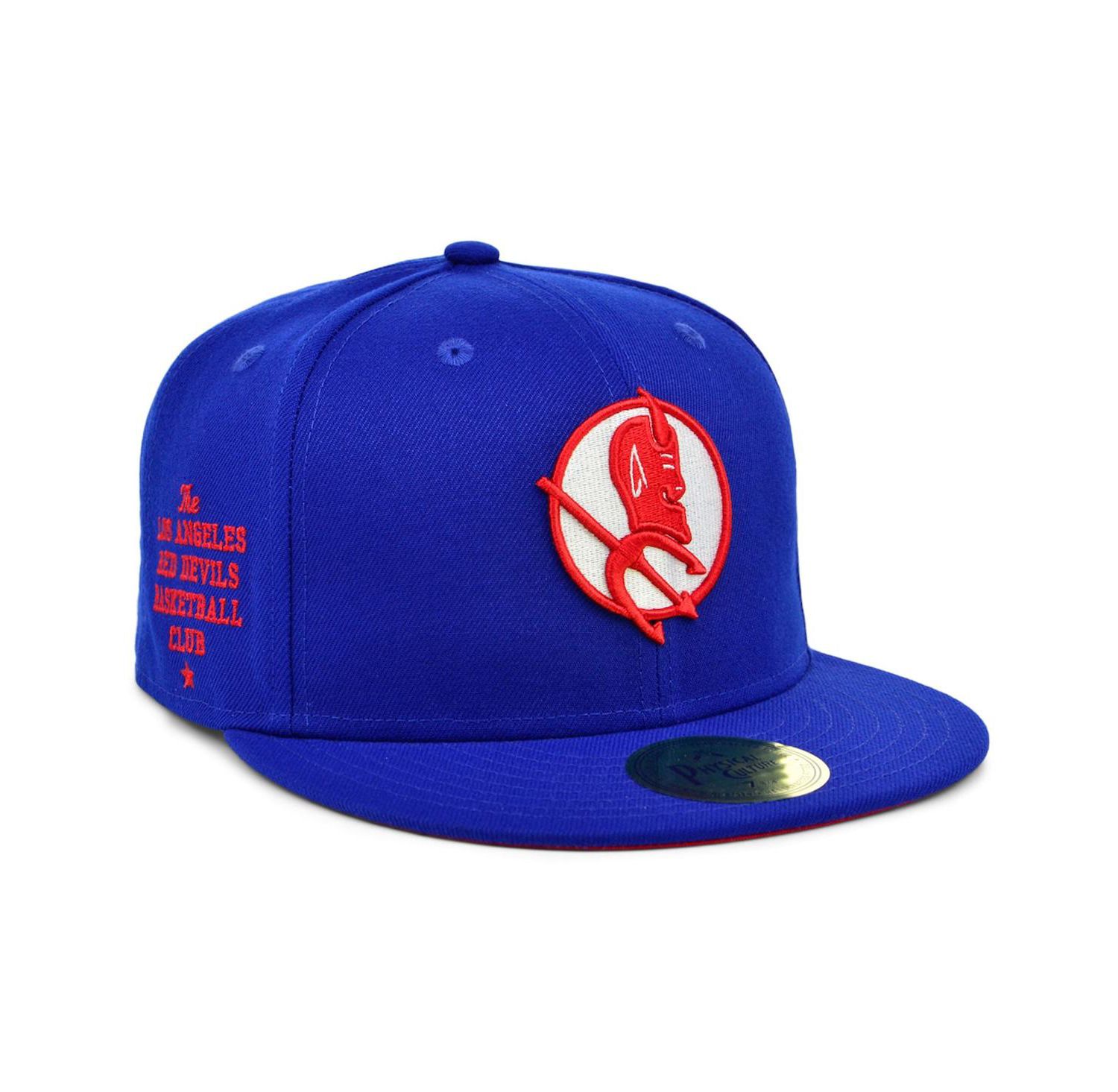 Men's Royal Los Angeles Red Devils Black Fives Fitted Hat