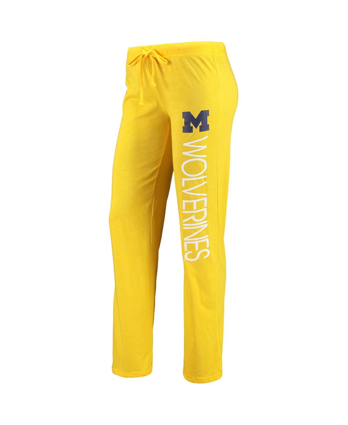 Shop Concepts Sport Women's  Maize, Navy Michigan Wolverines Tank Top And Pants Sleep Set In Maize,navy