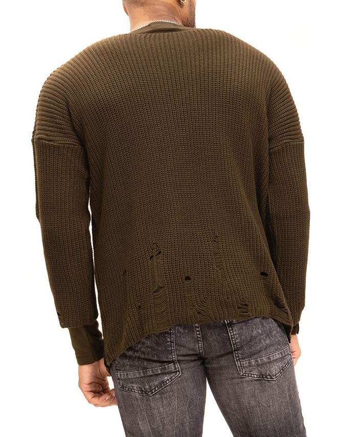 RON TOMSON Men's Modern Double Distorted Sweater & Reviews - Sweaters ...