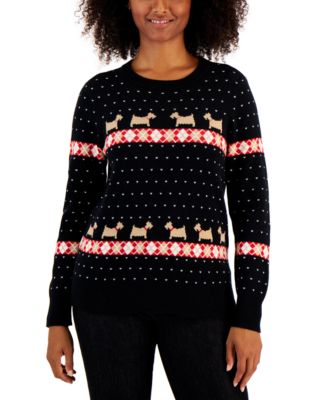 womens sweater with dog on it