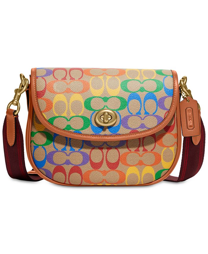 COACH Pride Coated Canvas Signature Willow Saddle Bag & Reviews - Handbags  & Accessories - Macy's