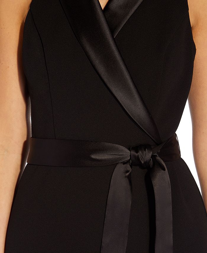 Adrianna Papell Women's Tuxedo Wrap Party Dress - Macy's