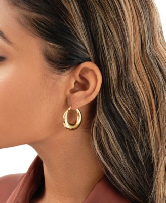 Sterling Forever Graduated Tube Hoop Earrings - Macy's