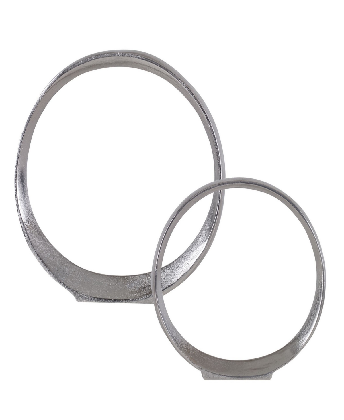 Uttermost Orbits Nickel Ring Sculptures, Set Of 2