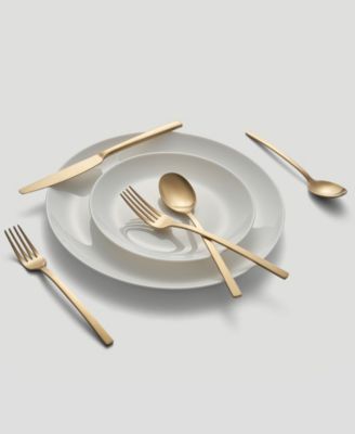 Beacon Gold Satin 45-Piece Flatware Set, Service for 8