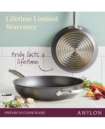 Anolon Accolade Forged Hard-Anodized Nonstick Deep Frying Pan with Lid, 12-Inch,  Moonstone - Macy's