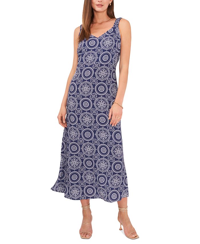 Vince Camuto Women's Printed Sleeveless Midi Dress - Macy's