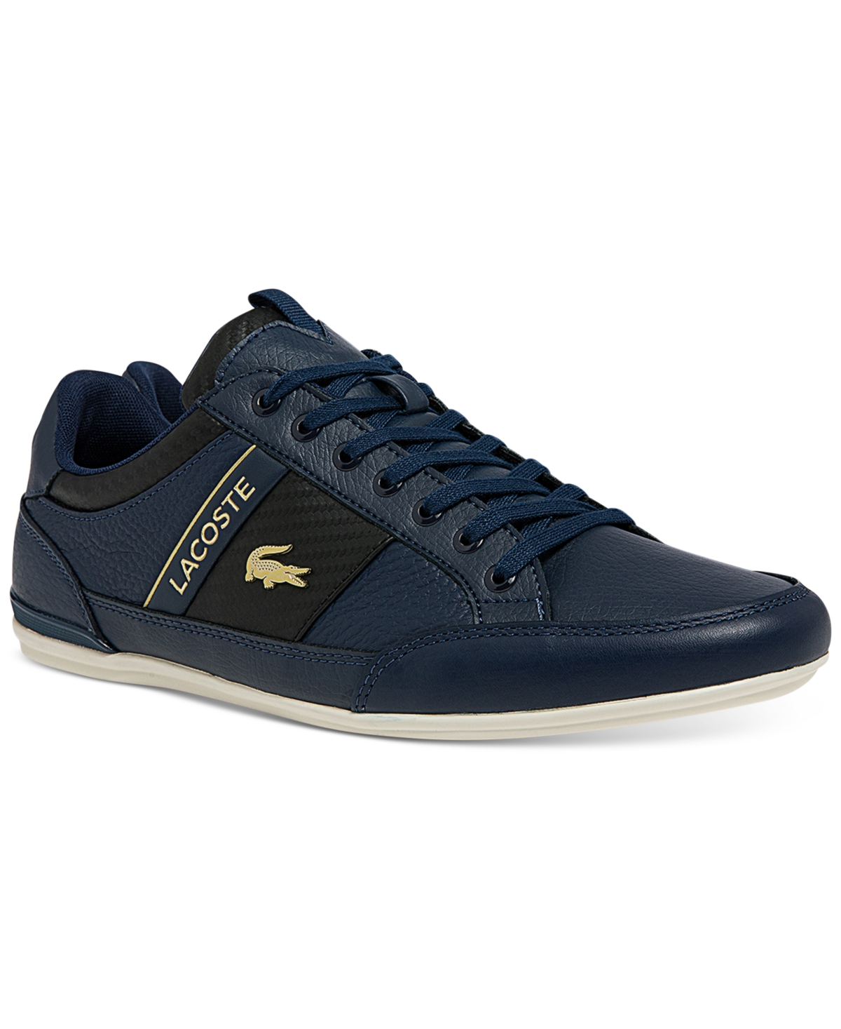Lacoste Chaymon 0120 Mens Faux Leather Comfy Casual And Fashion Sneakers In Blue