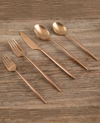 Gaze Copper Mirror 20-Piece Flatware Set, Service for 4