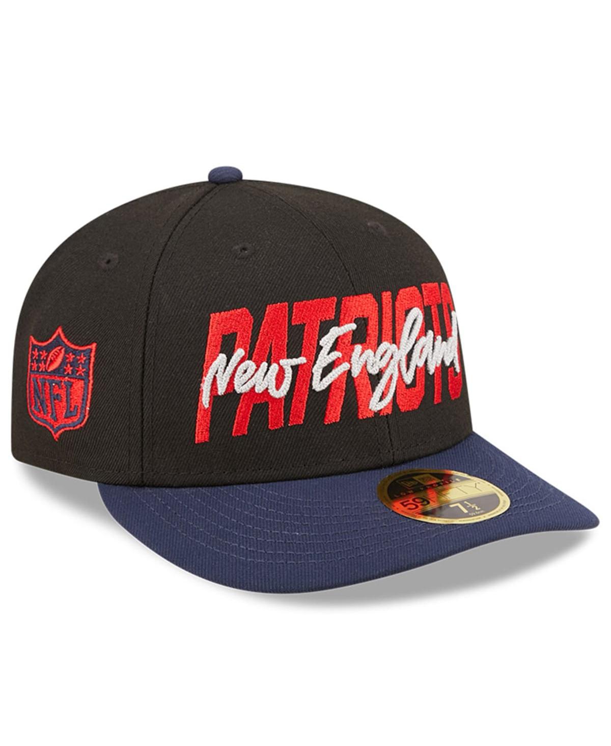 Shop New Era Men's  Black, Navy New England Patriots 2022 Nfl Draft Low Profile 59fifty Fitted Hat In Black,navy