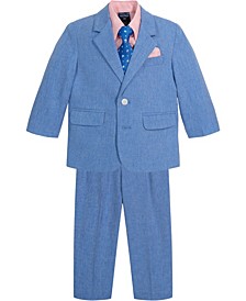Baby Boys Crosshatch Suit 4 Piece Set