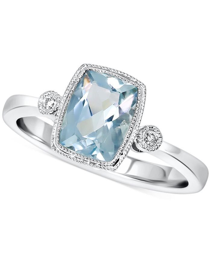 Macy's aquamarine ring cheap