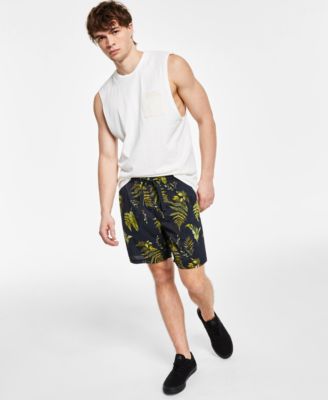 GUESS - Men's Phoenix Palm Sandwashed Woven Shorts