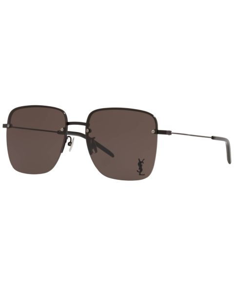 Женские солнцезащитные очки Saint Laurent Mirror Sunglasses, SL 312 M-006, цвет: Чёрный