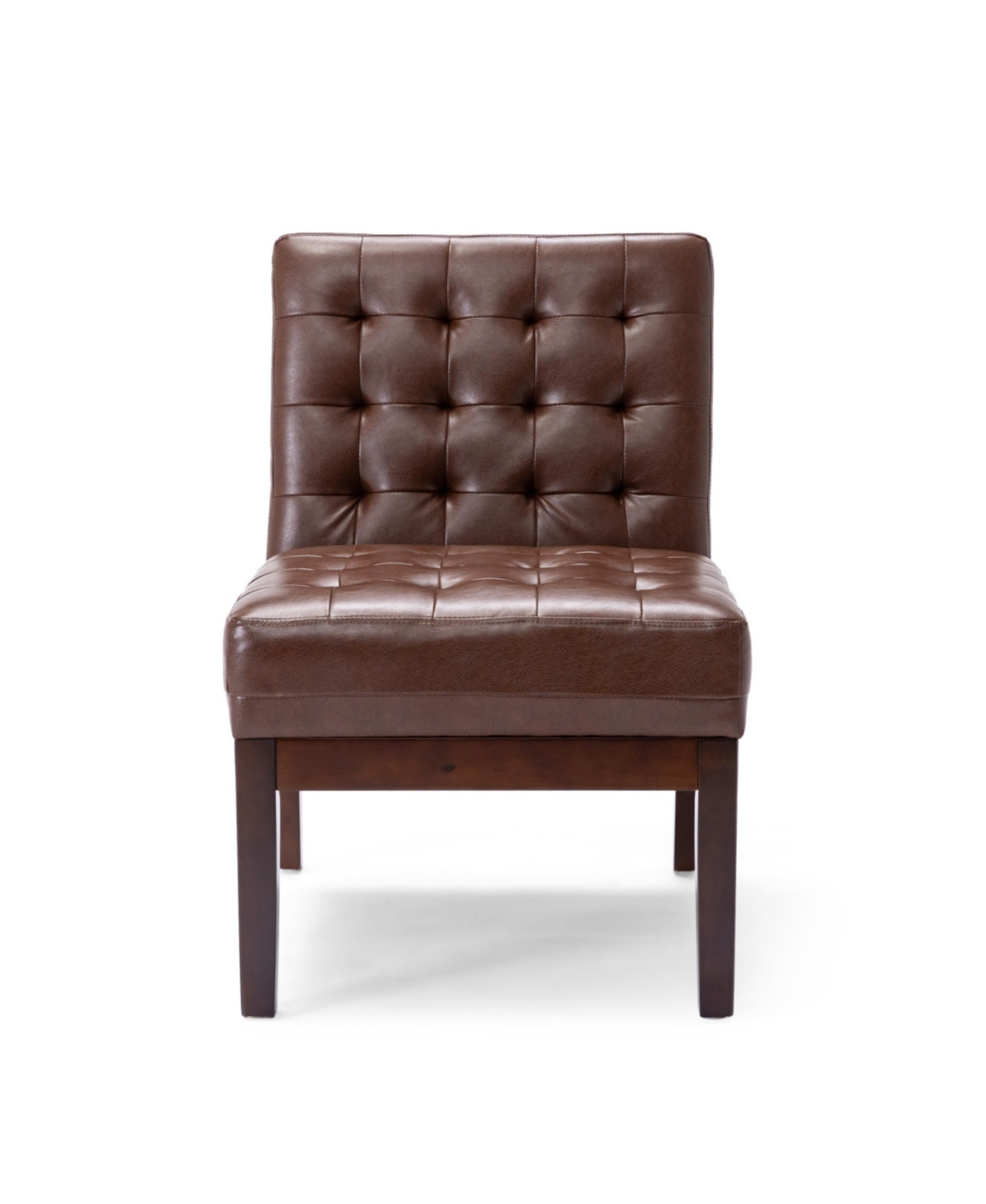 Noble House Uintah Contemporary Tufted Accent Chair In Dark Brown