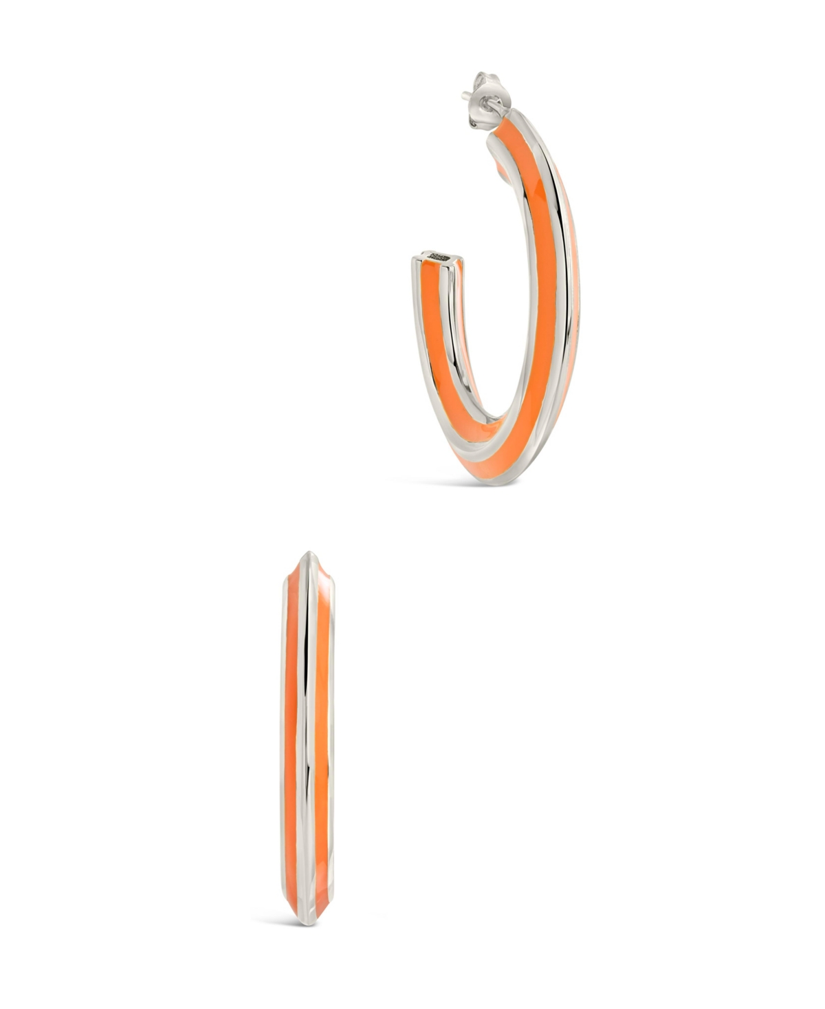 Sterling Forever Faven Hoops In Silver