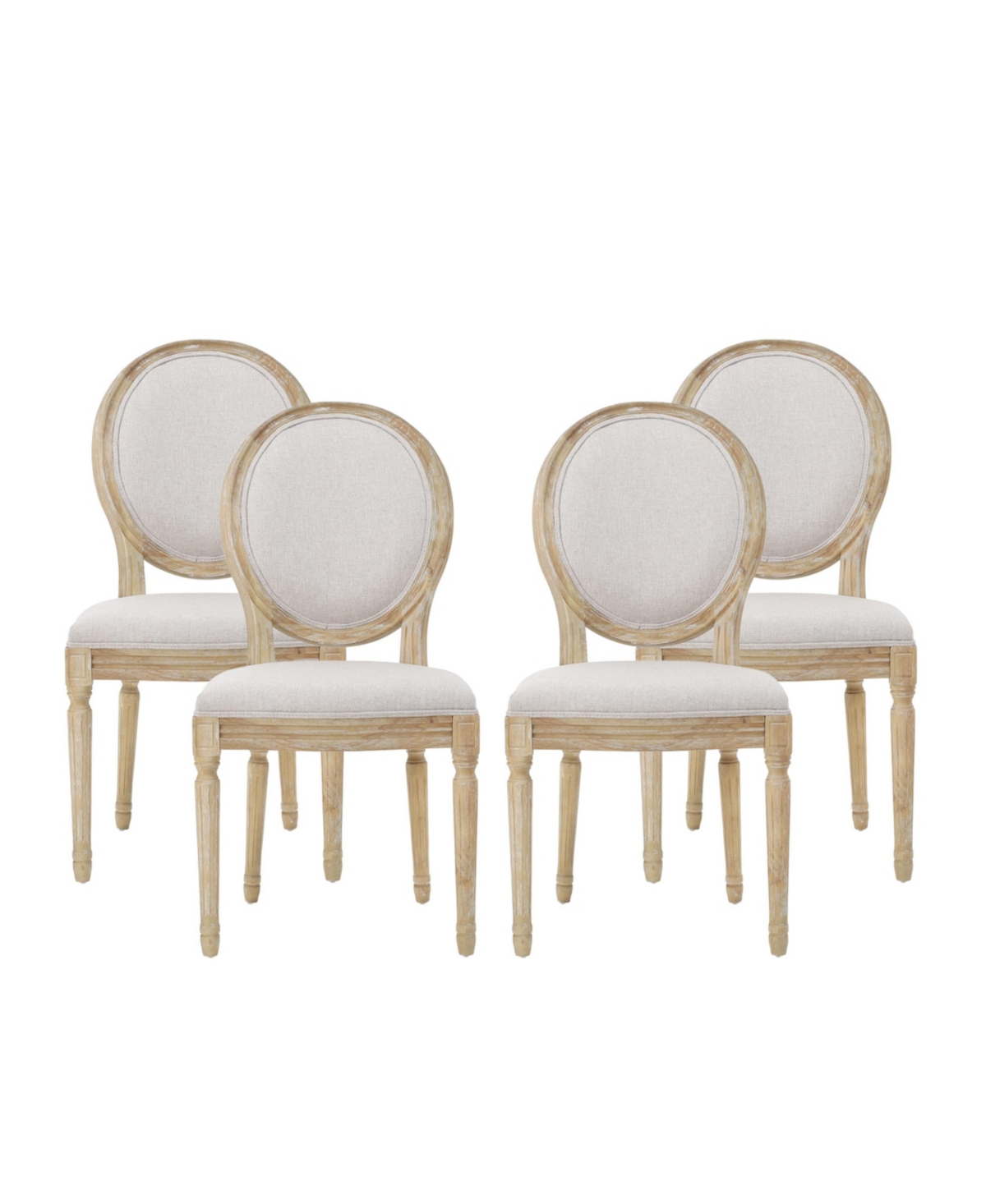 Noble House Phinnaeus French Country Dining Chairs Set, 4 Piece In