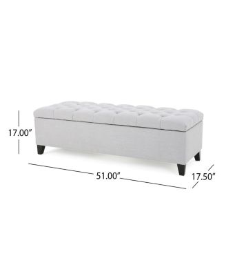 Ottilie Contemporary Button-Tufted Storage Ottoman Bench