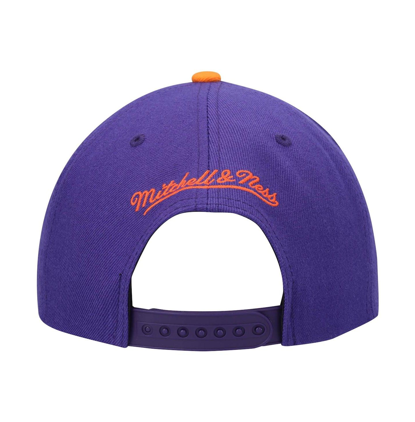 Мужская кепка Mitchell & Ness Purple, Orange Phoenix Suns Hardwood Classics Team Two-Tone 2.0 Snapback Hat — фото 5