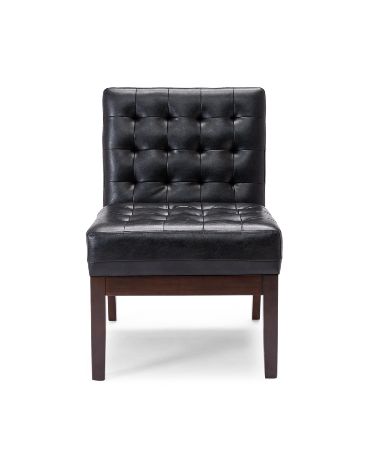 Noble House Uintah Contemporary Tufted Accent Chair In Midnight Black