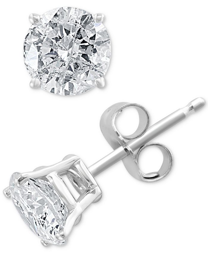 EFFY Collection EFFY® Diamond Stud Earrings (1-1/5 ct. t.w.) in 14k ...