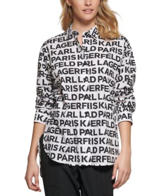 Karl Lagerfeld Paris - Women's Logo-Print Cotton Top