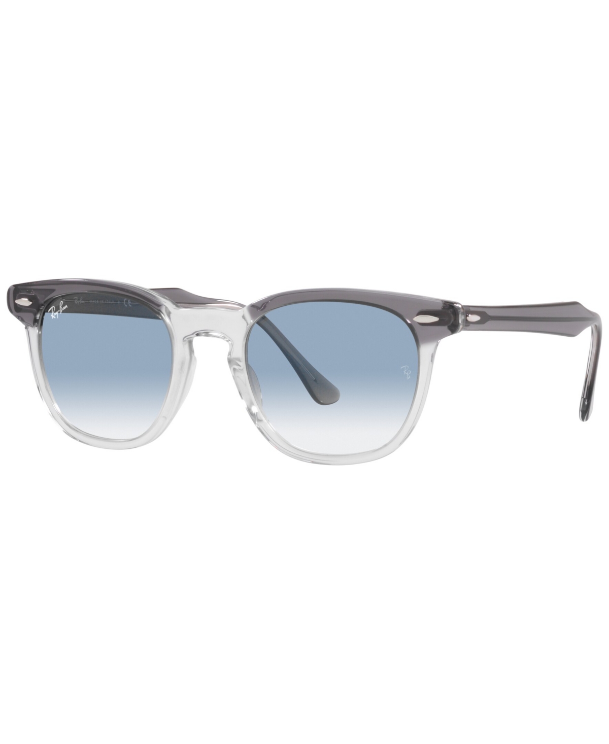 Shop Ray Ban Unisex Low Bridge Fit Sunglasses, Hawkeye 54 In Gray On Transparent