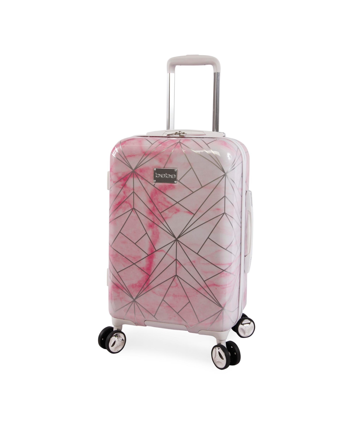 Shop Bebe Alana Spinner Suitcase, 21" In Pink Marble
