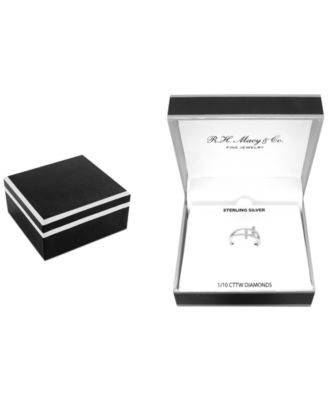 Diamond Double East-West Cross Ring (1/10 ct. t.w.) in Sterling Silver