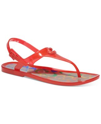 COACH Women's Natalee Jelly Thong Sandals - Macy's