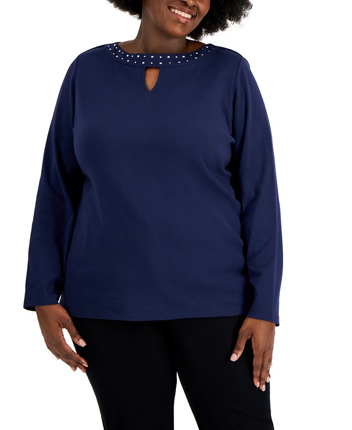 Macys plus size hotsell karen scott tops