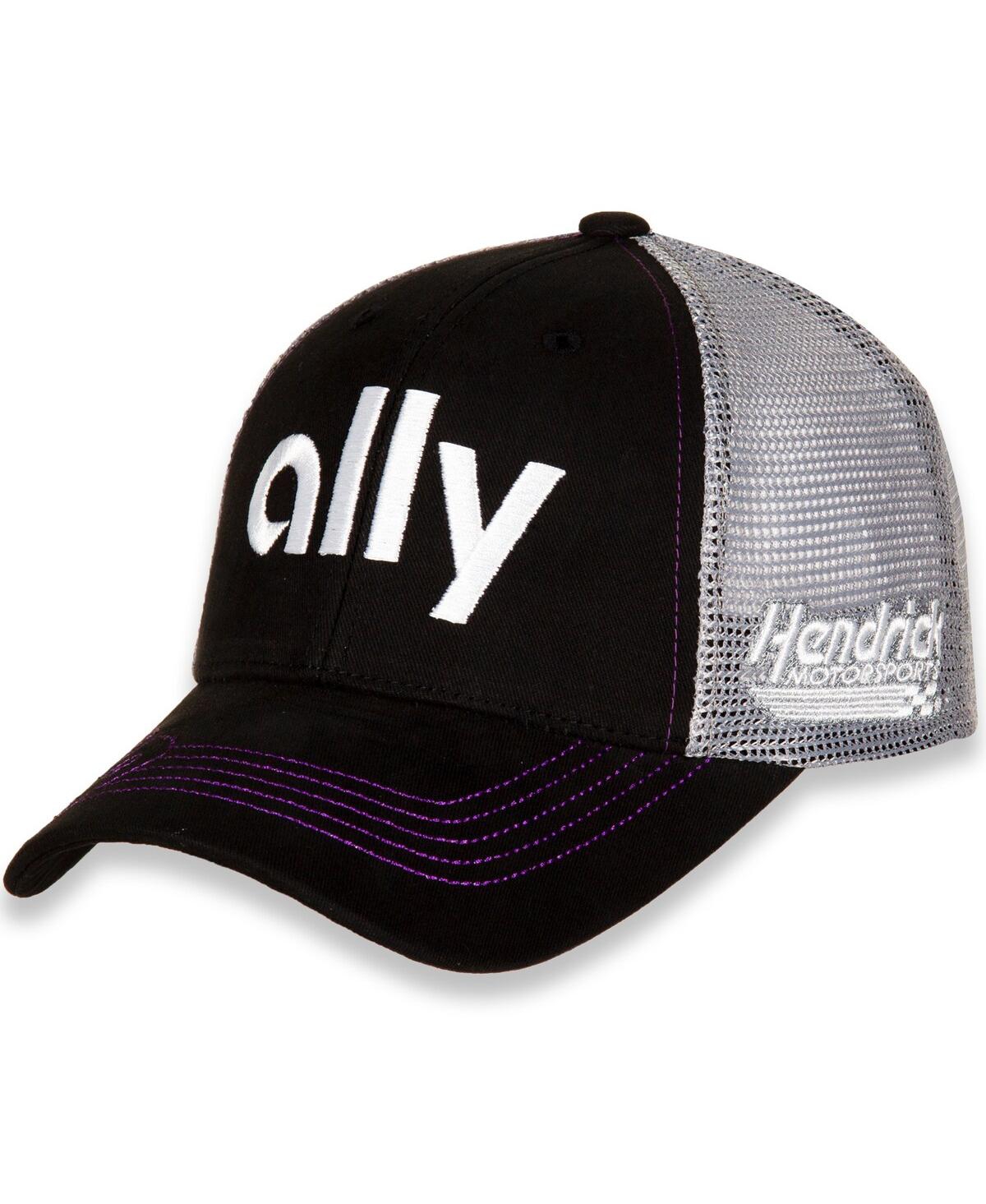 Fanatics Men's Hendrick Motorsports Team Collection Black, White Alex Bowman Ally Sponsor Adjustable Trucker In Black,gray