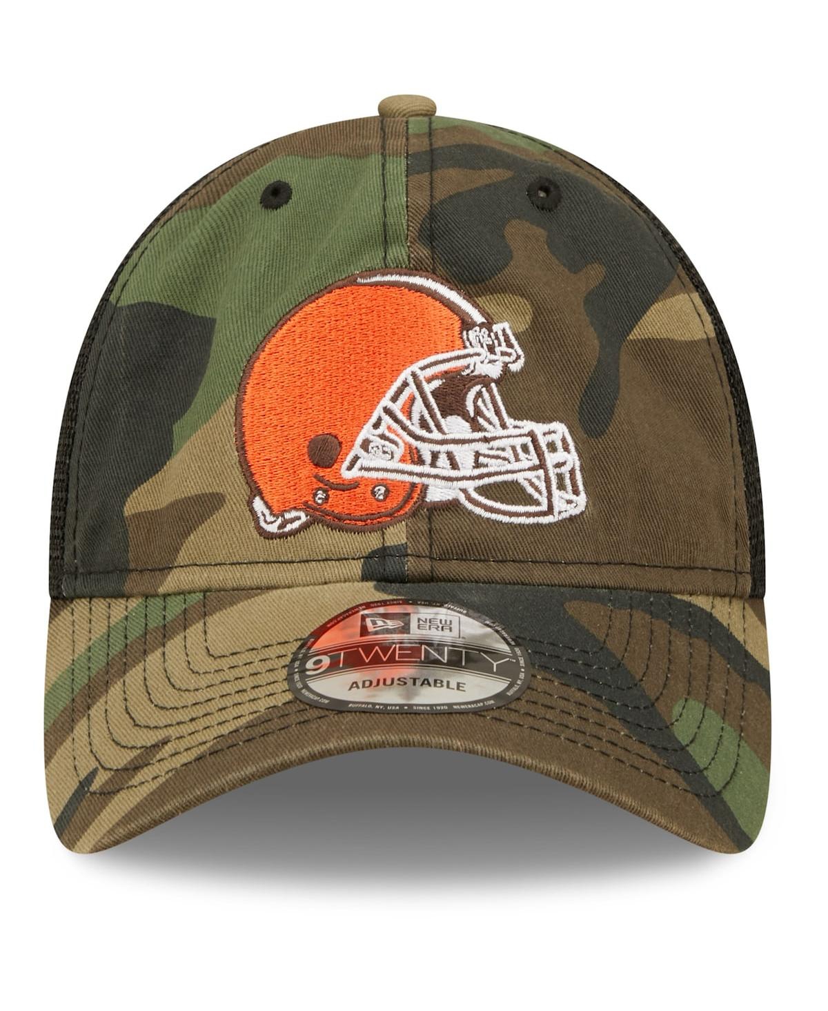 Shop New Era Men's  Camo, Black Cleveland Browns Basic 9twenty Trucker Snapback Hat In Camo,black