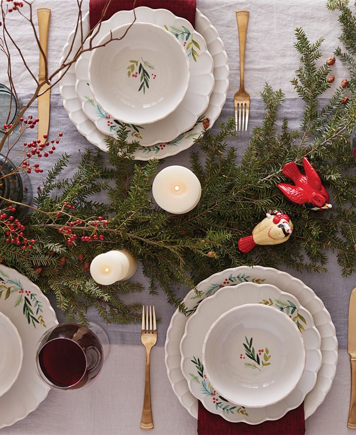 Lenox French Perle Berry Holiday Dinnerware Collection - Macy's