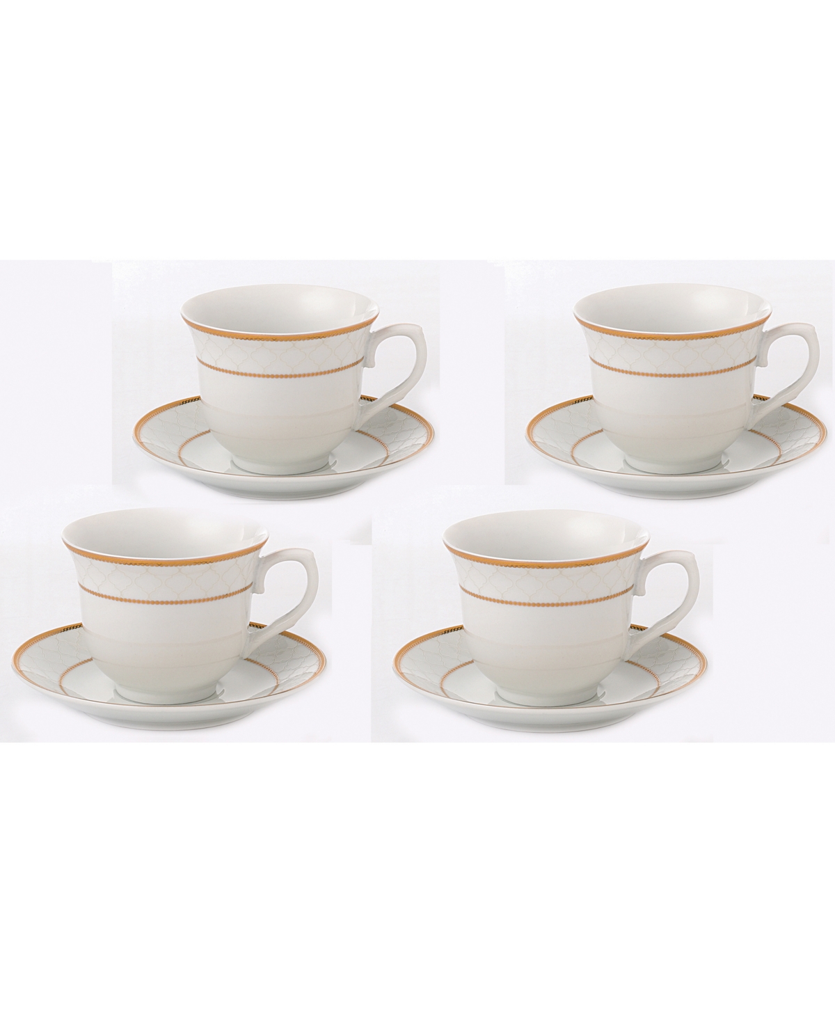 Shop Lorren Home Trends Tea And Coffee Set, 8 Piece In Gold-tone