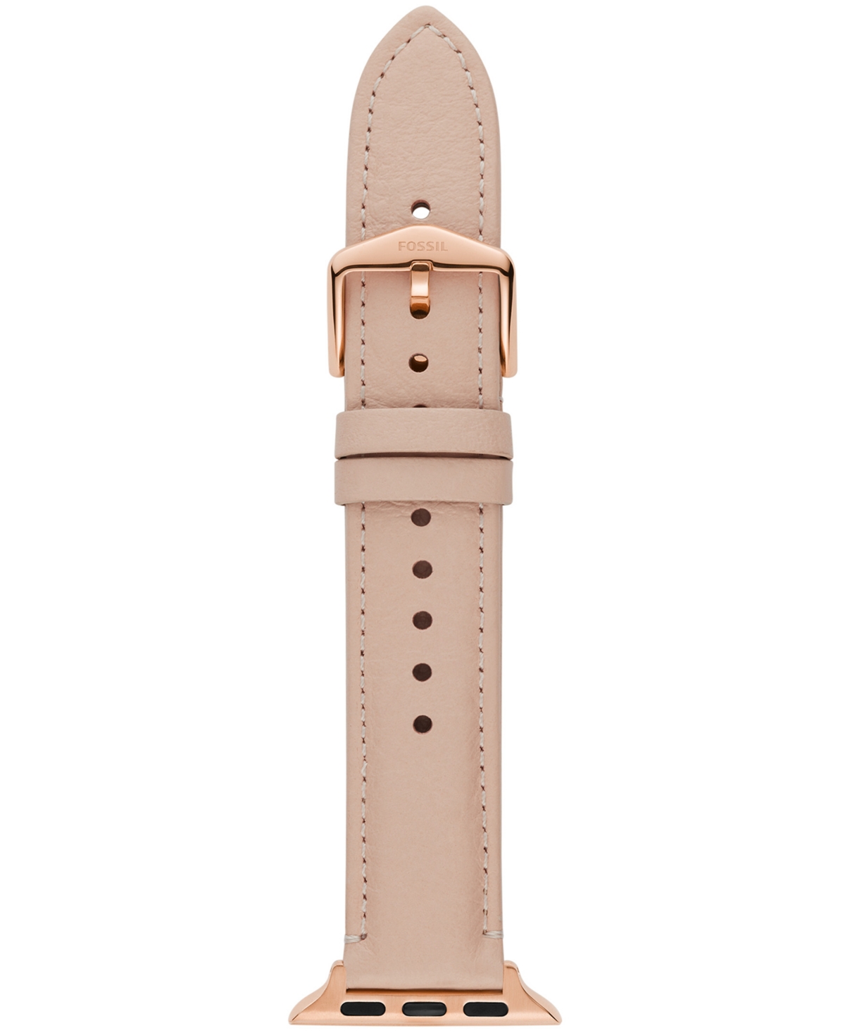 Fossil Blush Leather Band For Apple Watch, 38, 40, 41mm In Pink