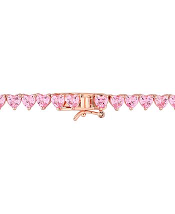 Macy's pink sapphire heart necklace