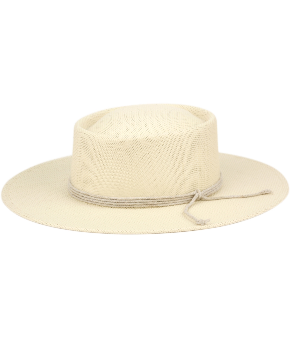 Shop Angela & William Light Boater Gamble Porkpie Derby Fedora Sun Hat In Natural